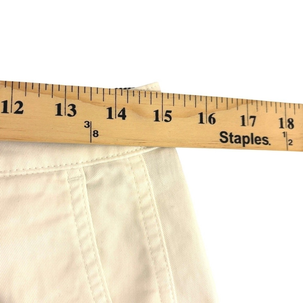 New J.Crew Chino White Thick Cotton Shorts Women 4 Stretch Summer Coastal - Picture 5 of 10